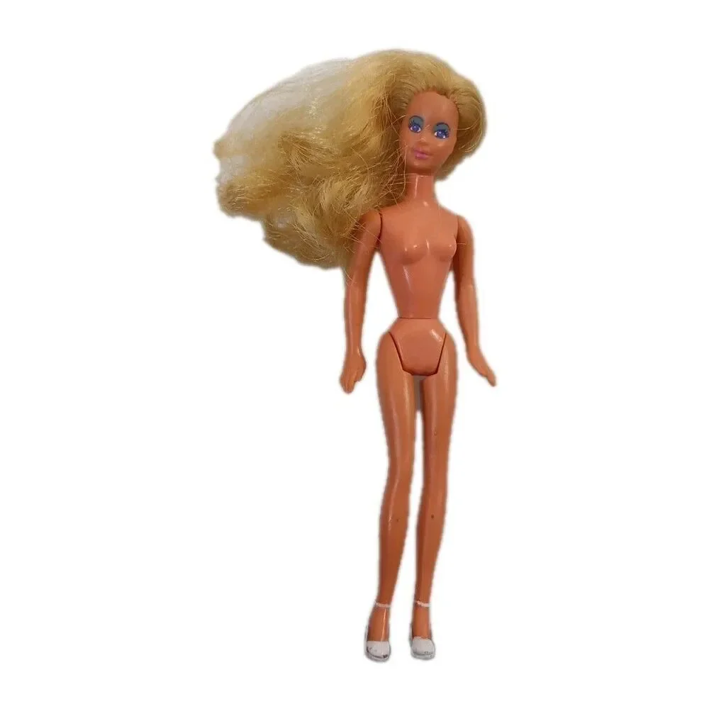 Kenner Glamour Gals Mini Doll Blonde Rooted Hair Blue Eyes Nude White Shoes Vtg